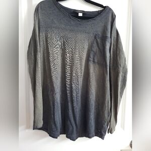 Diesel brand Henley, xxs, charcoal/olive gradient wash